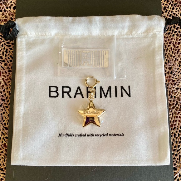 RARE♥️EMBER VERACRUZ PRISCILLA Satchel by BRAHMIN with matching JOURNAL+⭐️CHARM! - Picture 12 of 14